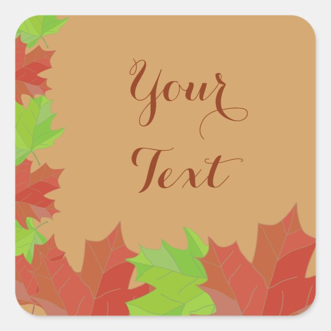 Autumn Leaaves Craft Quadratischer Aufkleber (Vorderseite)