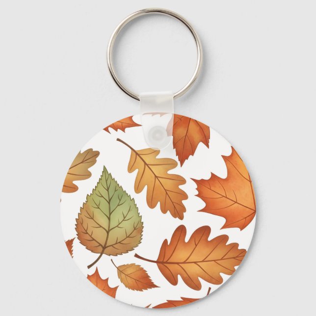 Autumn Leaf Seamless Schlüsselanhänger (Rückseite)