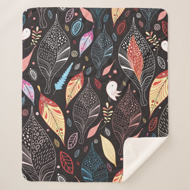 Autumn leaf texture sherpadecke (Vorderseite)