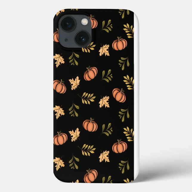 Autumn Leaf und Pumpkin Phone Case (Rückseite)
