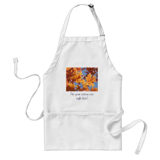 Autumn Leaves apron Customize text Fall Trees Schürze (Vorne)