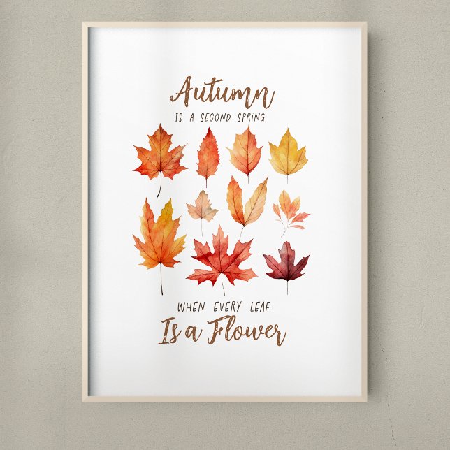 Autumn Leaves are Flowers Quote Poster (Von Creator hochgeladen)