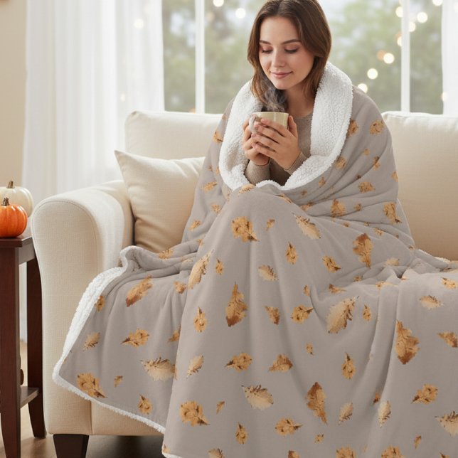Autumn Leaves Blanket - Cozy Throw for Fall Decor Fleecedecke (Von Creator hochgeladen)