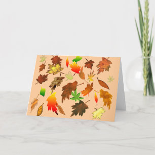 Autumn Leaves Card Karte