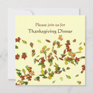 AUTUMN LEAVES Erntedank Dinner Party Einladung
