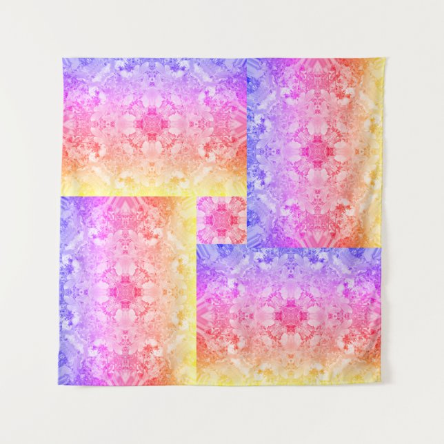 Autumn Leaves Mandala Art Hippie Tapestave Weave Wandteppich (Vorderseite)