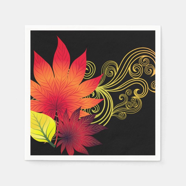 Autumn Leaves Napkins Serviette (Vorderseite)