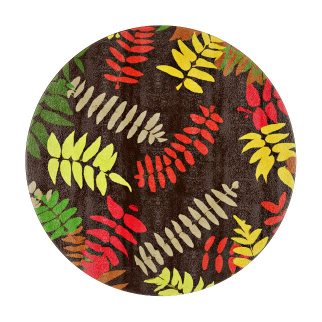 Autumn Leaves Pattern Art Schneidebrett (Vorderseite)