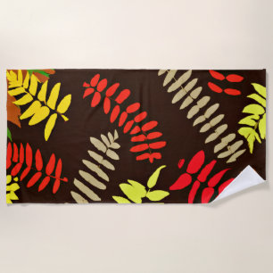 Autumn Leaves Pattern Art Strandtuch