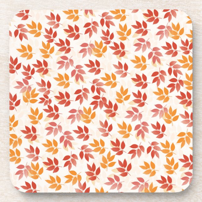 Autumn Leaves Pattern Untersetzer (Vorderseite)
