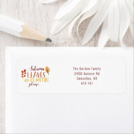 Autumn Leaves Pumpkin Bitte glücklich Thanksgiving