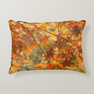 Autumn Leaves Pumpkin Orange farbige Baumwolle Dekokissen