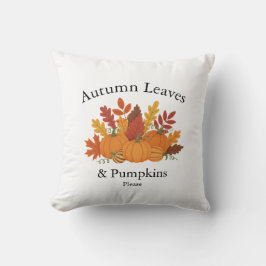 Autumn Leaves & Pumpkins - Bauernhaus Fall Akzent Kissen