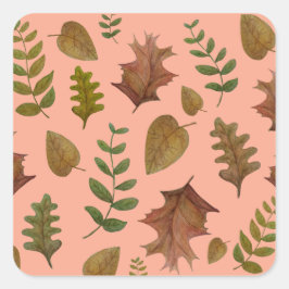 Autumn leaves quadratischer aufkleber