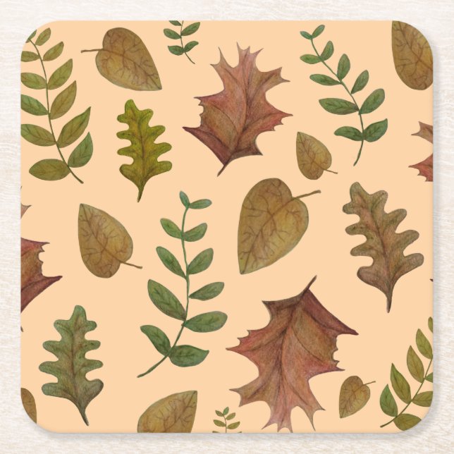 Autumn leaves rechteckiger pappuntersetzer (Vorderseite)