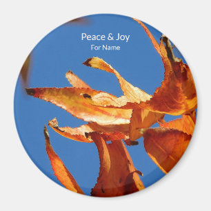 Autumn Leaves Round Magnet