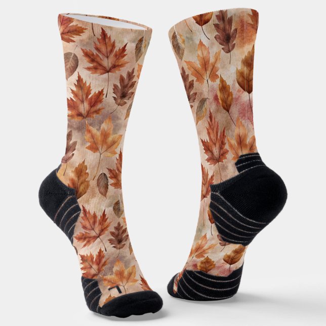 Autumn Leaves Socken (Gewinkelt)