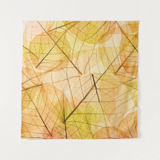 Autumn Leaves yellow and orange Background - trans Wandteppich