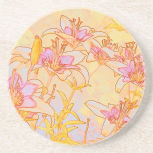 Autumn Lilies - Digital Watercolor Untersetzer