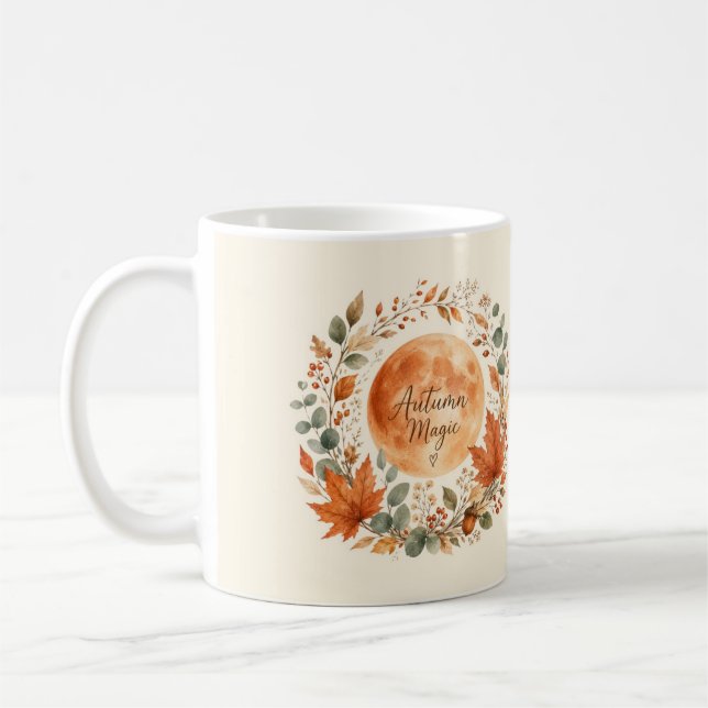 Autumn Magic Moon Botanical Coffee Mug (Gauche)