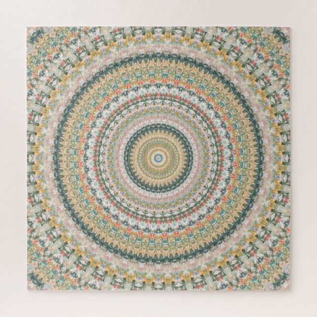Autumn Mandala Boho Hippie Retro Abstrakte Kunst (Vertikal)