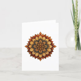 Autumn Mandala Floral Greetings Card Dankeskarte