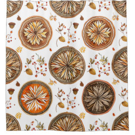 Autumn Mandala Pattern Duschvorhang