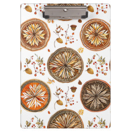Autumn Mandala Pattern Klemmbrett