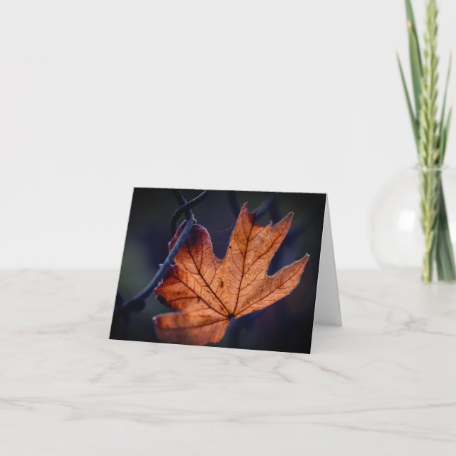 Autumn Maple Leaf geklappt Dankeschön Karte (Vorderseite)