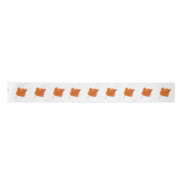 Autumn Maple Leaf Satin Ribbon Satinband