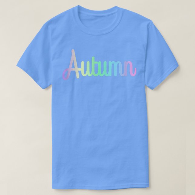 AUTUMN Minimalist Rainbow Plain tet Funny Novelty  T-Shirt (Design vorne)