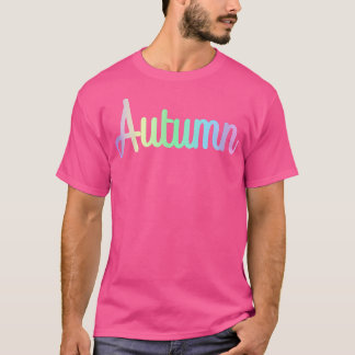 AUTUMN Minimalistischer Regenbogen Schlichte Prüfu T-Shirt