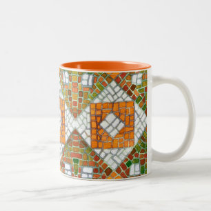 AUTUMN MOSAIC Orange Mug à deux tons