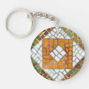 AUTUMN MOSAIC Porte - clé circulaire acrylique