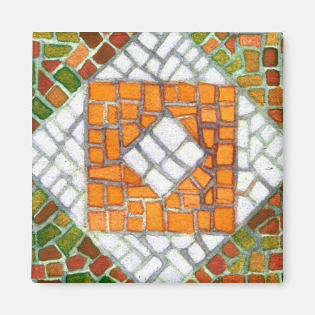 AUTUMN MOSAIC Square Magnet (Vorne)