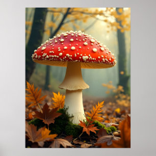 Autumn Mushroom Poster