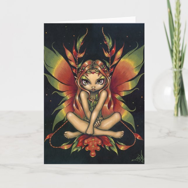 "Autumn Night Fairy" Greeting Card Karte (Vorderseite)