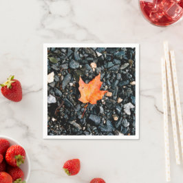 Autumn Orange Leaf Serviette