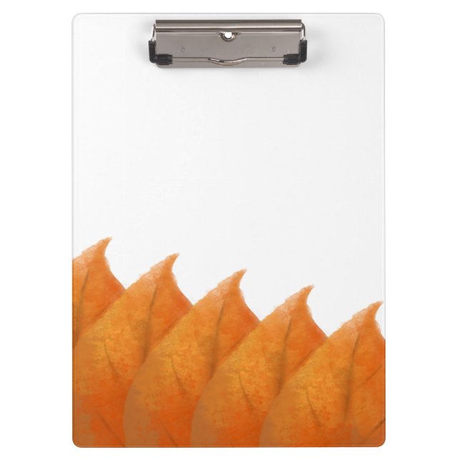 Autumn Orange Leaves Clipboard Klemmbrett (Vorderseite)