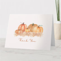 Autumn Pampas Grass Thank You Card | Neutral Boho