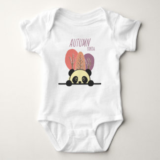 Autumn Panda Baby Strampler