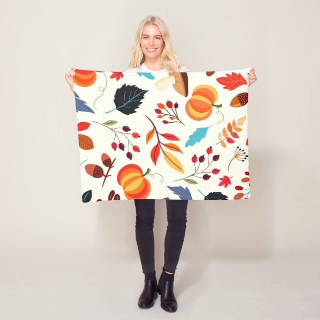 Autumn Pattern Baby Fleece Blanket (Beispiel)