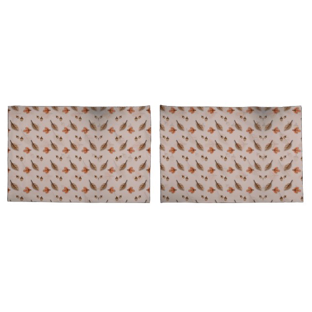 Autumn Pattern Pillowcases – Decorative Pillow Cov Kissenbezug (Rückseite-Set)