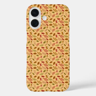 Autumn Pattern Teddy Leaf iPhone Case
