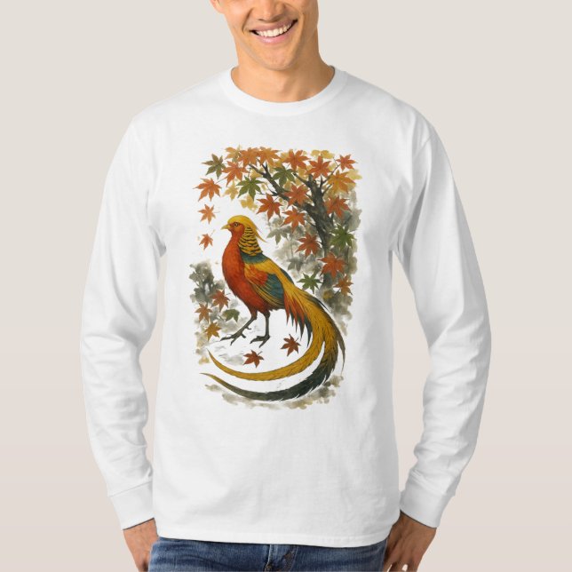 【Autumn Phoenix Bird Long Sleeve T-Shirt】 T-Shirt (Vorderseite)
