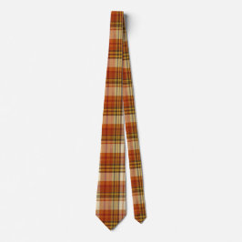 Autumn Plaid  Warm Orange & Rust  Krawatte