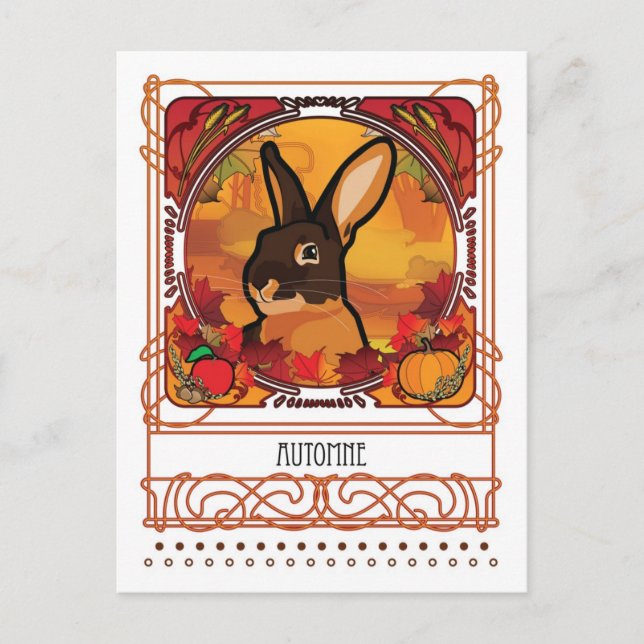 AUTUMN POST-KARTE POSTKARTE (Vorderseite)