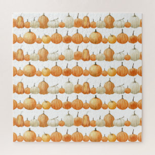 Autumn Pumpkin: Aquarellfarben Illustration Patter