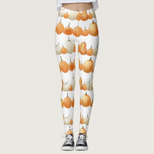 Autumn Pumpkin: Aquarellfarben Illustration Patter Leggings