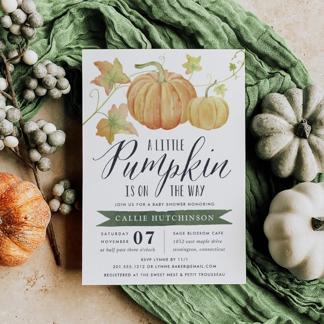 Autumn Pumpkin Baby Dusche Einladung (Von Creator hochgeladen)